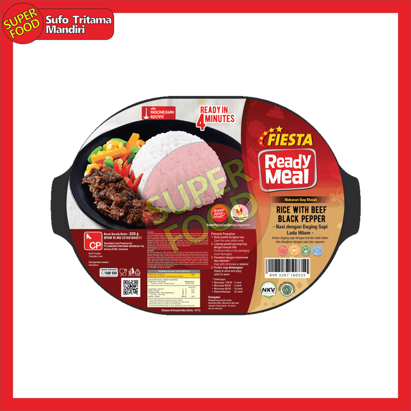 Fiesta Ready Meal Rice With Beef Black Pepper